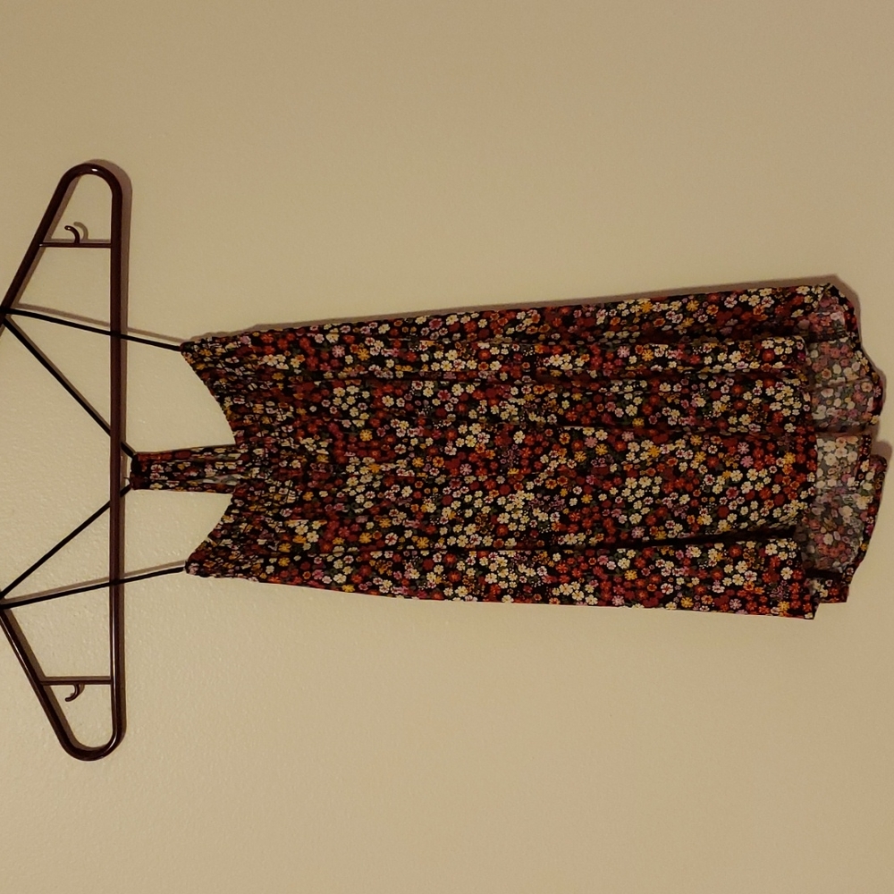 Floral print flow top